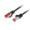 LANBERG Patchcord cat.6 FTP LSZH CU 0.5m juodas Fluke passed