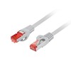 LANBERG Patchcord kat.6 FTP LSZH CU 1.5m pilkas Fluke praėjo