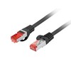 LANBERG Patchcord cat.6 FTP LSZH CU 10m juodas Fluke passed