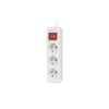 LANBERG PS1-03E-0300-W 3M Baltas LANTERGE CURVE 3X 230V PL su grandinės pertraukikliu, pilnai varinis