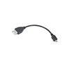 LANBERG usb micro-B M USB-A F 2.0 cable 0.15m OTG juodas