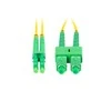 LANBERG šviesolaidinis patchcord SM SC/APC-LC/APC dvipusis 2m LSZH g657a1 3.0mm geltonas