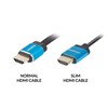 LANBERG HDMI M/M v2.0 cable 0.5m juodas 4K slim