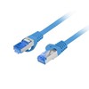 LANBERG Patchcord Cat.6A S/FTP LSZH CCA 0.25m mėlynas