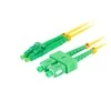 LANBERG šviesolaidinis patchcord SM SC/APC-LC/APC dvipusis 2m LSZH g657a1 3.0mm geltonas