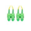 LANBERG šviesolaidinis patchcord SM SC/APC-SC/APC dvipusis 15m LSZH g657a1 3.0mm geltonas