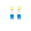 LANBERG šviesolaidinis laidas SM LC/UPC-LC/UPC dvipusis 5m LSZH g657a1 3.0mm geltonas