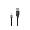 NATEC Cable USB-C/A 2.0 1m prati led juodas nylon