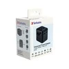 Verbatim – universalus kelioninis adapteris UTA-02 PD20W/QC / 1xUSB / 1xType-C