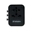Verbatim – universalus kelioninis adapteris UTA-02 PD20W/QC / 1xUSB / 1xType-C