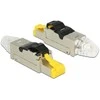 WTYK SIECIOWY RJ45 (8P8C) DELOCK KAT.8 EKRANOWANY MONTAŻ BEZNARZĘDZIOWY (1 SZTUKA)