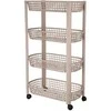 KOOPMAN Mobilus 4-tiekis vežimėlis 46,5x26x79 cm - Sandėliavimo trolis