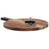 Excellent Houseware Medinė picos lenta su pjautuvu 30 cm 2 vnt.