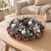 Home Styling Collection Advento vainikas su 4 stikliniais žvakių laikikliais, Ø 30 cm