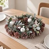 Home Styling Collection Advento vainikas su 4 stikliniais žvakių laikikliais, Ø 30 cm