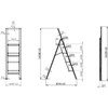 Aliuminio ladder, 4-step - baltas, WENKO