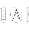 Aliuminio ladder, 4-step - baltas, WENKO