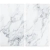 PIECES Apsauginis viryklės dangtelis MARBLE Baltas stiklo plokštė kaitlentei — 2 vnt., ZELLER