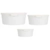 Excellent Houseware Puikios namų apyvokos reikmenų pakuotės su plastikiniais maisto indeliais, 3 skirtingų dydžių vienetai