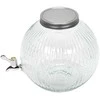 Excellent Houseware Kraantje Gėrimų Dozatorius 5,5 l su Kranu - Stiklinis, Su Metaliniu Dangčiu