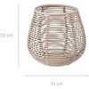 Home Styling Collection Arbatos žvakių laikiklis, smėlio spalvos, ažūrinis