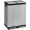 5five Simply Smart Steel Dviejų skyrių šiukšliadėžė Ariane, nerūdijančio plieno, su pedalu, 2 x 30 l