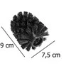 Atsarginis antgalis tualeto šepečiui - juodos spalvos, ∅ 7,5 cm, WENKO