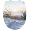 BALTIC WENKO slow-closing toilet seat with a sunset print, 38.8 x 45 cm, thermoplastic.