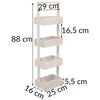 5five Simply Smart Bamboo BAMBOU vonios lentyna, 4 lygiai - 100% bambukas