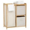5five Simply Smart Bamboo Bambukinė lentyna su skalbinių krepšeliu TIDY BOX ir konteineriais, 66 x 33,3 x 78,5 cm