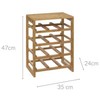5five Simply Smart Bamboo Bambukinė vyno lentyna, 12 butelių, 47 cm