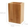 Bathroom Solutions Bamboo Bambuko dantų šepetėlio laikiklis, 9 x 7 x 12,5 cm