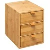 5five Simply Smart Bamboo Bambuko laikiklis kosmetikai, 3 stalčiai