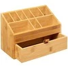5five Simply Smart Bamboo Bambuko laikiklis kosmetikai, stalčius ir 9 skyriai