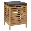 5five Simply Smart BAMBOO vonios taburetė su skalbinių krepšeliu, 2in1