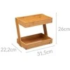 5five Simply Smart Bamboo Bambuko virtuvės organizatorius, 2 lygiai