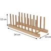 Bamboo Lėkštės lentyna, organizatorius, 100% bambukas