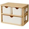 Bathroom Solutions Bamboo organizatorius su 3 stalčiais LADEN, 19,5 x 15 cm