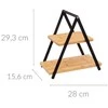 Secret De Gourmet Bamboo Padėklas pyragams, vaisiams, bambukams, dviejų pakopų, aukštis 29,3 cm