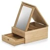 Bamboo Papuošalų dėžutė su veidrodžiu ir stalčiumi, bambukas, ZELLER