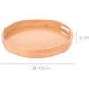 Excellent Houseware Serviravimo padėklas bambukinė su rankenomis 40 cm