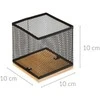 5five Simply Smart Bamboo Rašomasis staliukas, bambuko metalas, 10 x 10 x 10 cm
