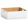 Zeller Bamboo Sandėliavimo dėžutė, bambukinė, balta 30x27x10,5