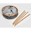Bamboo Skalbimo krepšelis su bambukiniu lankeliu, 50 L, pilka, ZELLER