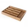 5five Simply Smart Bamboo Stalo įrankių dėžutė, stalčiaus papildymas - 5 skyriai, bambuko medis, 34 x 25 x 4,5 cm
