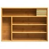 5five Simply Smart Bamboo Stalo įrankių stalčių tvarkyklė, 100% bambukas, 5 skyriai, 38 x 28 cm.