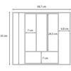 5five Simply Smart Bamboo Stalo įrankių stalčius, bambukinis, 25-39 cm, stumdomas