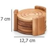 Bamboo Stiklinis stovas, padėklas, 100% bambukas - komplekte 7 elementai, ZELLER