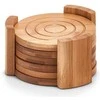 Bamboo Stiklinis stovas, padėklas, 100% bambukas - komplekte 7 elementai, ZELLER