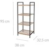 Bathroom Solutions Bamboo Vonios lentyna, 4 lygiai, bambukas, vonios tvarkyklė